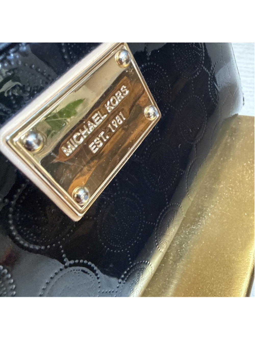 Michael Kors Jet Set Continental Black Patent Leather Wallet Zip Around NWOT - Picture 2 of 8